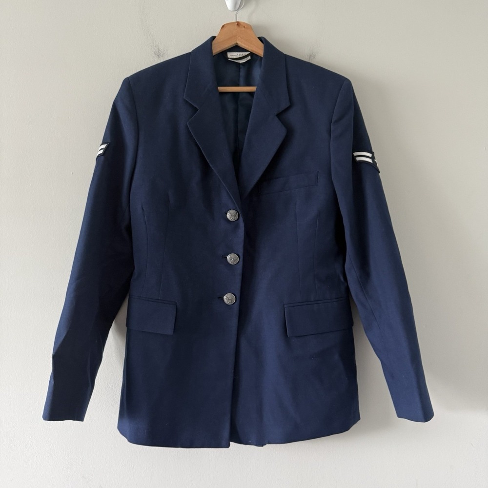 USAF Air Force Jacket Blazer Womens 14MXL Large Blue Defense Logistics Agency